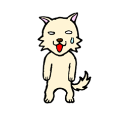 A white dog with short legs sticker #10078196