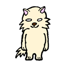 A white dog with short legs sticker #10078201