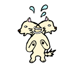 A white dog with short legs sticker #10078202