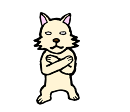 A white dog with short legs sticker #10078203