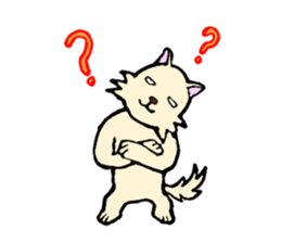 A white dog with short legs sticker #10078204