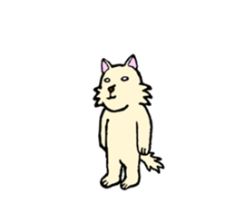 A white dog with short legs sticker #10078205