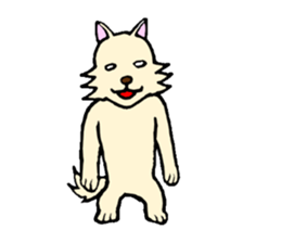 A white dog with short legs sticker #10078210