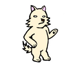 A white dog with short legs sticker #10078212