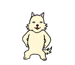 A white dog with short legs sticker #10078213