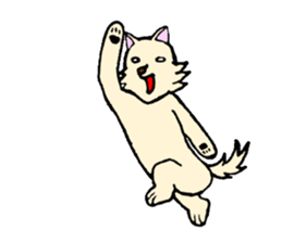 A white dog with short legs sticker #10078214