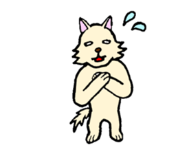 A white dog with short legs sticker #10078217