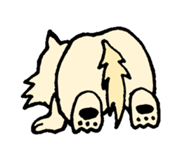 A white dog with short legs sticker #10078218