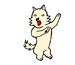 A white dog with short legs sticker #10078220