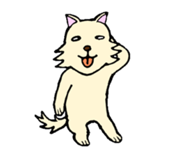 A white dog with short legs sticker #10078223