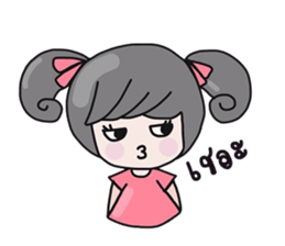 Cute little girl with a smile. sticker #10078266