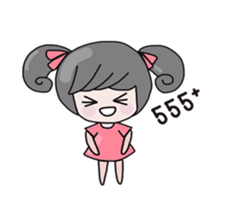 Cute little girl with a smile. sticker #10078270