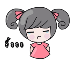 Cute little girl with a smile. sticker #10078279