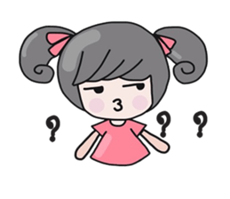 Cute little girl with a smile. sticker #10078284