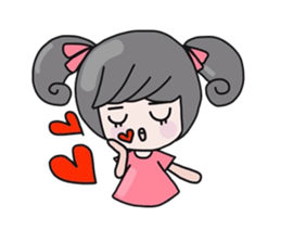 Cute little girl with a smile. sticker #10078287