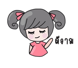 Cute little girl with a smile. sticker #10078289