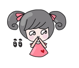 Cute little girl with a smile. sticker #10078293