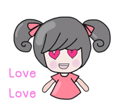 Cute little girl with a smile. sticker #10078299