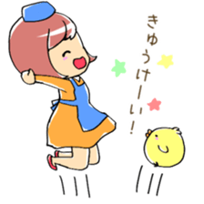 Girl and chick ~part time job~ sticker #10080059