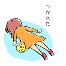 Girl and chick ~part time job~ sticker #10080067