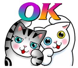 Poker face & Piggy cat Part3(English) sticker #10081736
