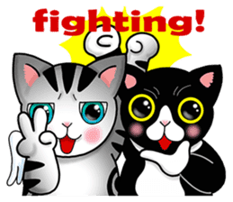 Poker face & Piggy cat Part3(English) sticker #10081737