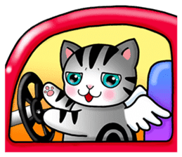 Poker face & Piggy cat Part3(English) sticker #10081740