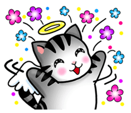 Poker face & Piggy cat Part3(English) sticker #10081742