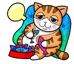 Poker face & Piggy cat Part3(English) sticker #10081743