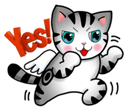 Poker face & Piggy cat Part3(English) sticker #10081744