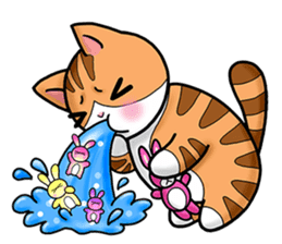 Poker face & Piggy cat Part3(English) sticker #10081745