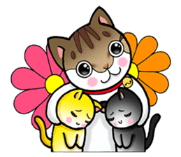 Poker face & Piggy cat Part3(English) sticker #10081755