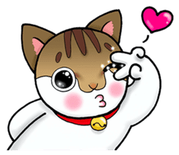 Poker face & Piggy cat Part3(English) sticker #10081756