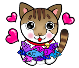 Poker face & Piggy cat Part3(English) sticker #10081757