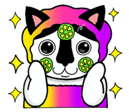 Poker face & Piggy cat Part3(English) sticker #10081759