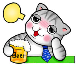 Poker face & Piggy cat Part3(English) sticker #10081766