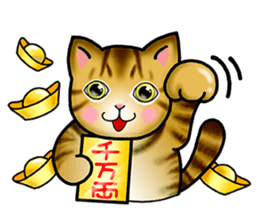 Poker face & Piggy cat Part3(English) sticker #10081771