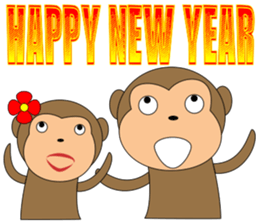 Jumping monkey sticker #10082973