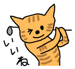 The cat challenges 40 kinds of sports sticker #10083729