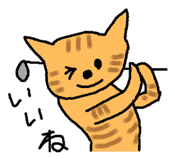 The cat challenges 40 kinds of sports sticker #10083729