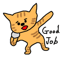 The cat challenges 40 kinds of sports sticker #10083734