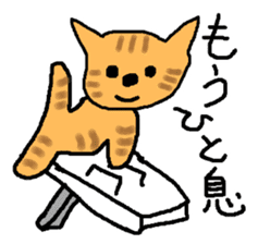 The cat challenges 40 kinds of sports sticker #10083766