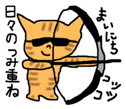 The cat challenges 40 kinds of sports sticker #10083786