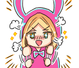 Rabbit parka girl 1 sticker #10084328