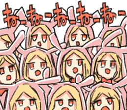 Rabbit parka girl 1 sticker #10084346