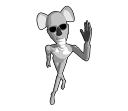 Strange koala doll sticker #10084728