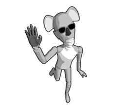 Strange koala doll sticker #10084729