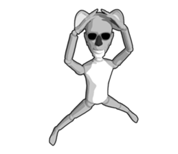 Strange koala doll sticker #10084732