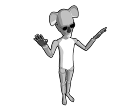 Strange koala doll sticker #10084735