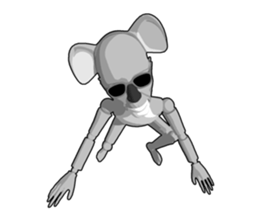 Strange koala doll sticker #10084737